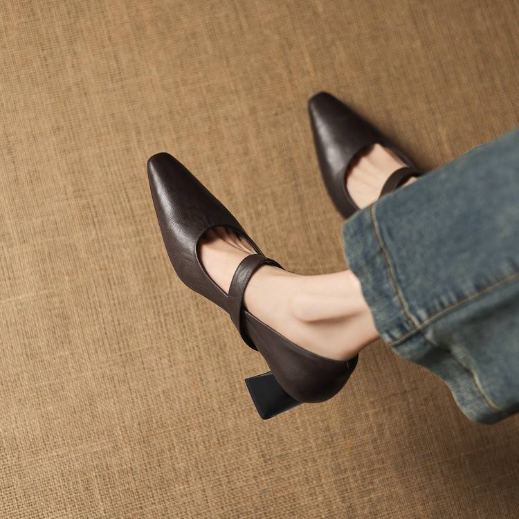 Nessa Genuine Leather Heels