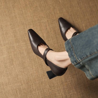 Nessa Genuine Leather Heels