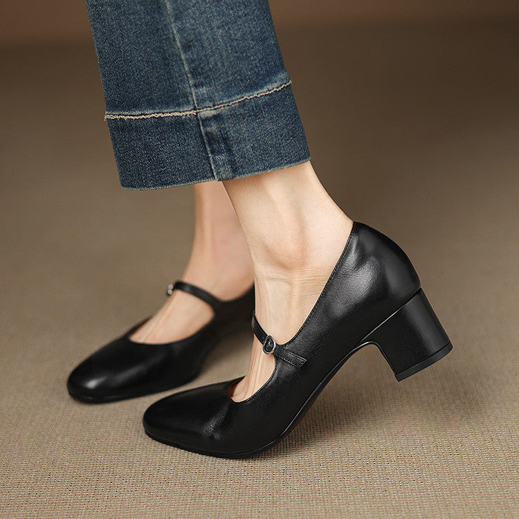 Blare Genuine Leather Heels