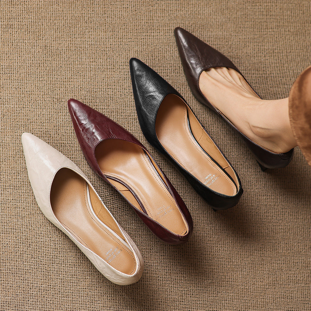 Jovia Genuine Leather Heels