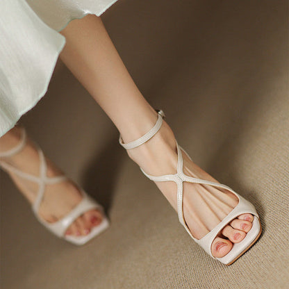 Christine Genuine Leather Heels