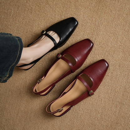 Vani Genuine Leather Slingbacks