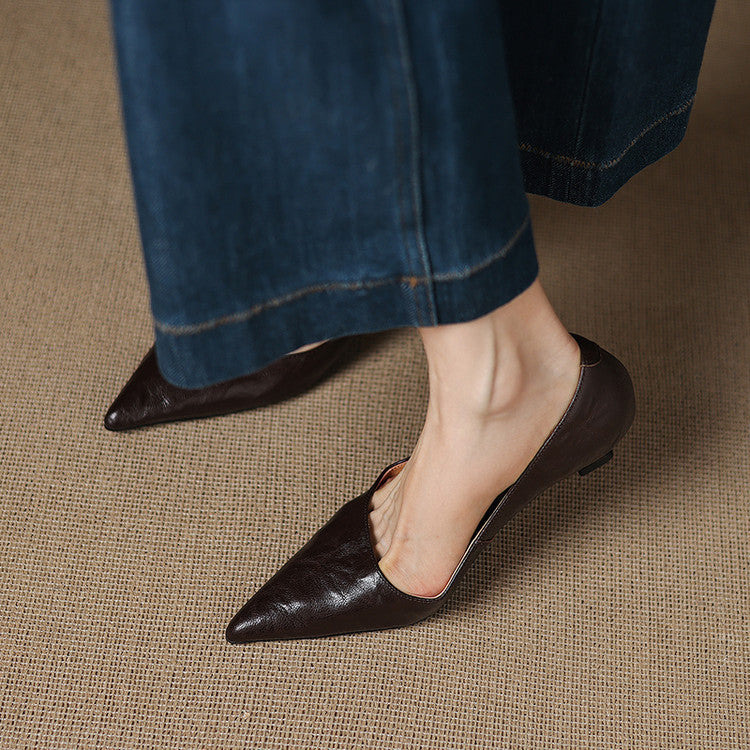 Kolen Genuine Leather Heels