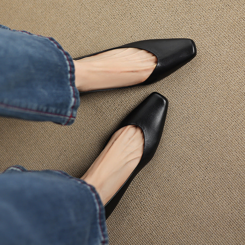 Lyra Genuine Leather Flats