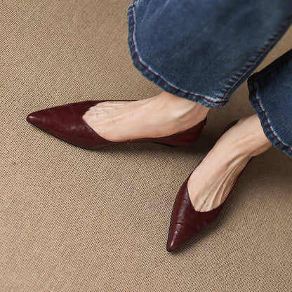 Aelra Genuine Leather Pumps