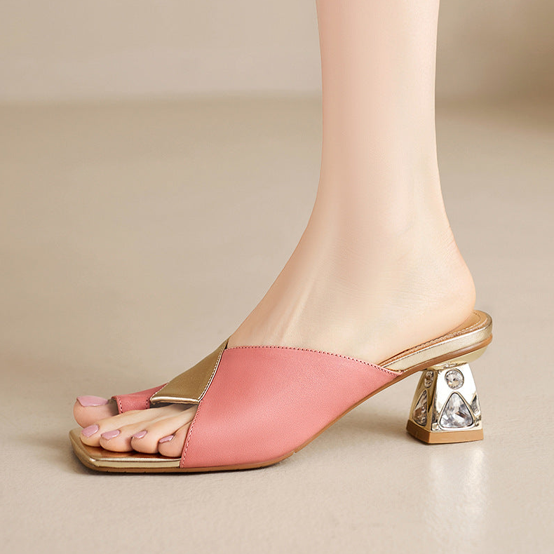 Avela Genuine Leather Toe-Loop Sandals
