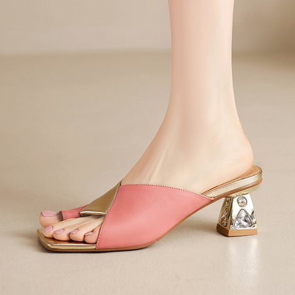 Avela Genuine Leather Toe-Loop Sandals