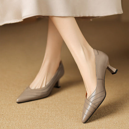 Lexa Genuine Leather Heels