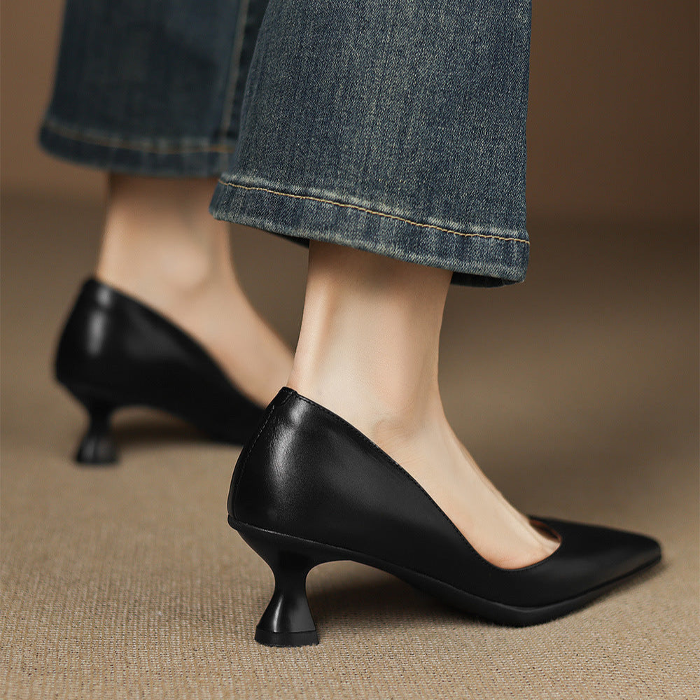 Elyia Genuine Leather Heels