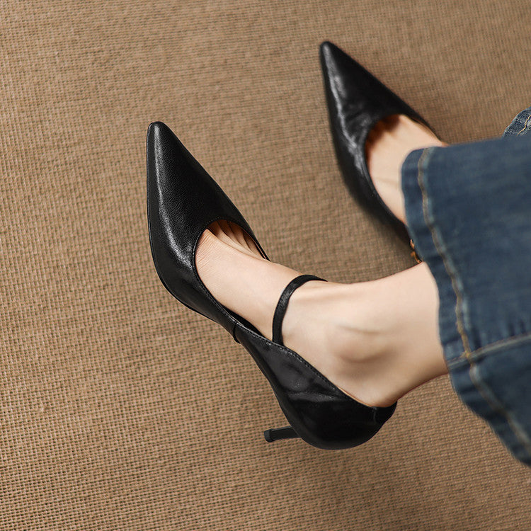 Helene Genuine Leather Heels