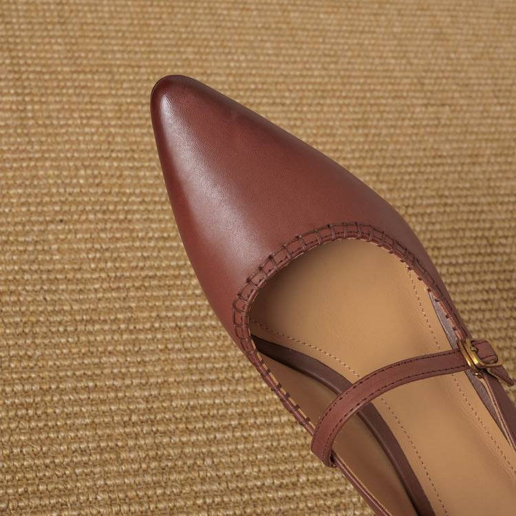 Zora Genuine Leather Heels