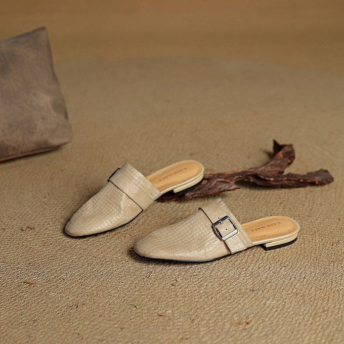 Hailey Genuine Leather Mules