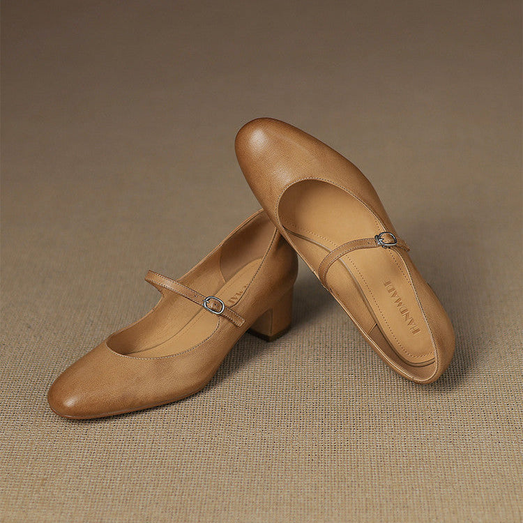 Blare Genuine Leather Heels