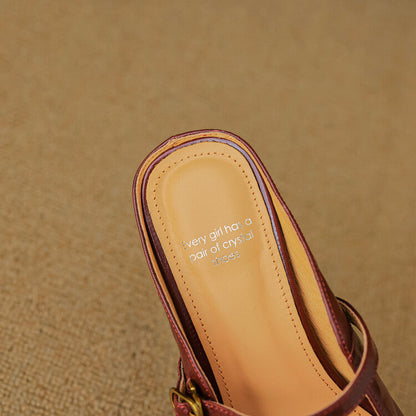 Zaya Genuine Leather Mules