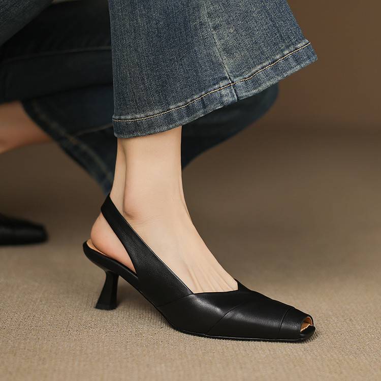 Kelly Genuine Leather Slingbacks
