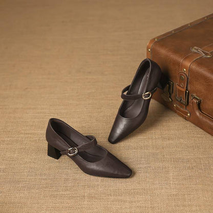 Nessa Genuine Leather Heels