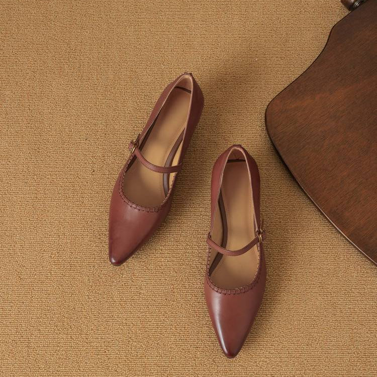 Zora Genuine Leather Heels