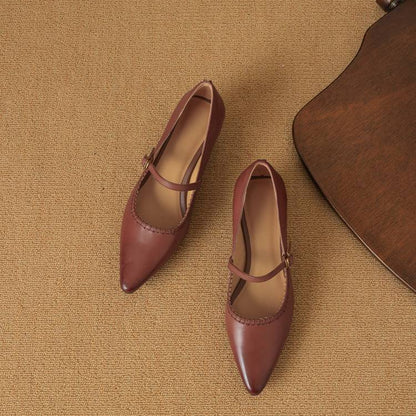 Zora Genuine Leather Heels
