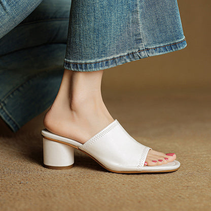 Brily Genuine Leather Mules