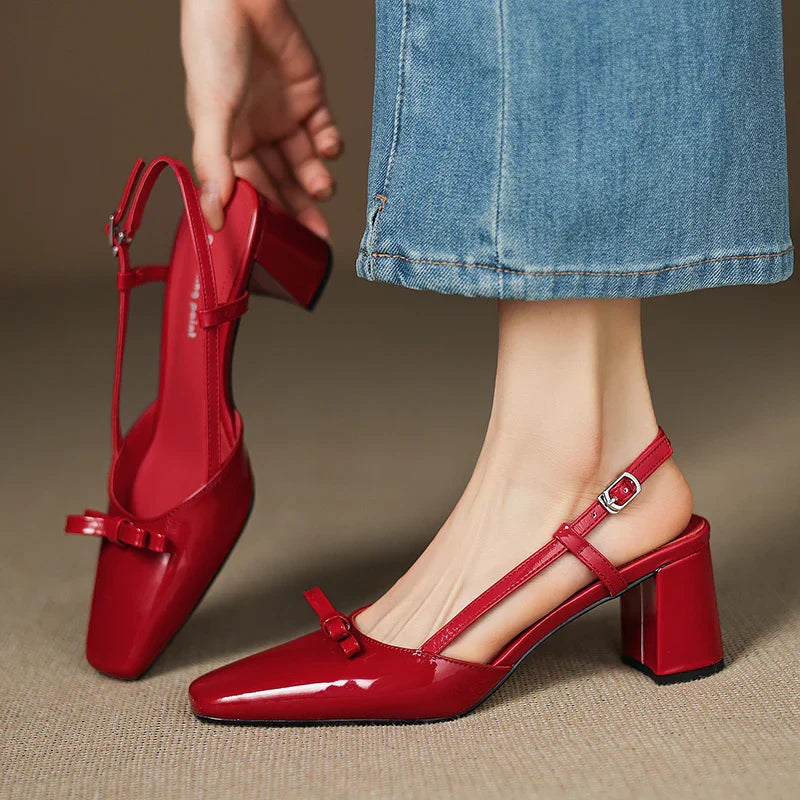 Melani Genuine Leather Heels