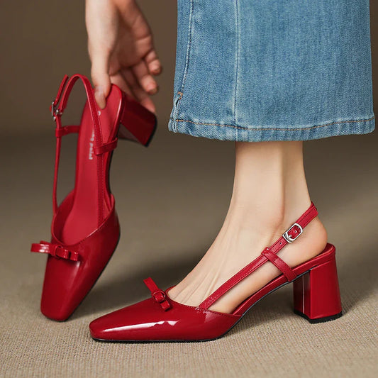 Melani Genuine Leather Heels