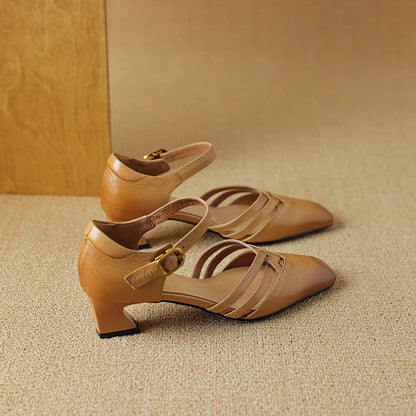 Marisol Genuine Leather Heels