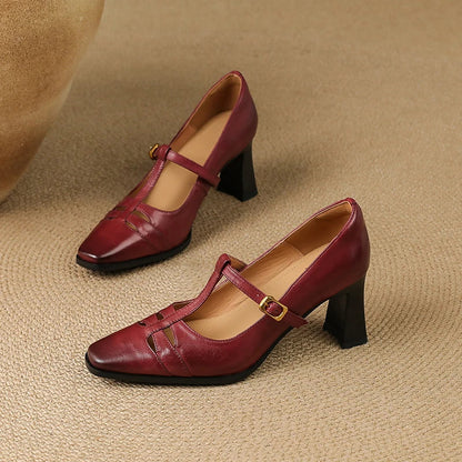 Marie Genuine Leather Heels