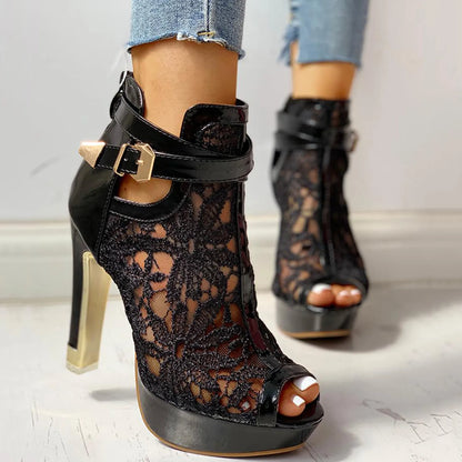 Mira Lace Heels