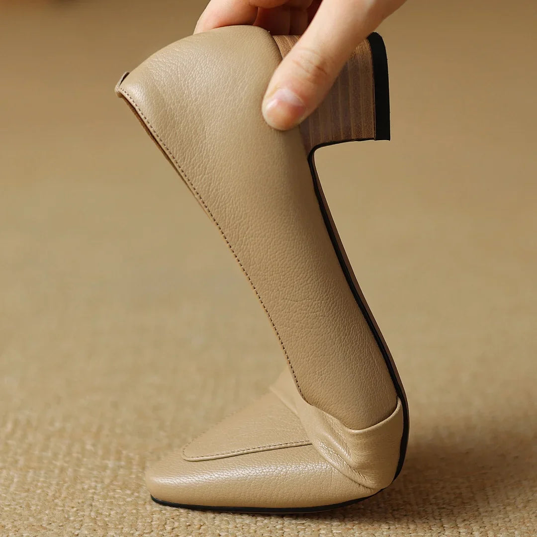 Naira Genuine Leather Pumps