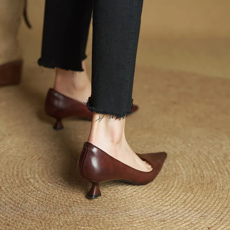 Loria Genuine Leather Heels