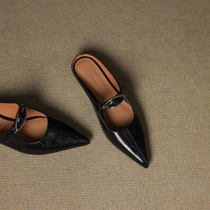 Wilda Genuine Leather Mules