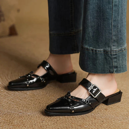 Renly Genuine Leather Slingbacks