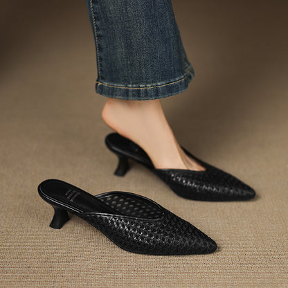 Olivia Genuine Leather Mules