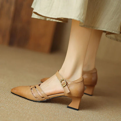 Marisol Genuine Leather Heels