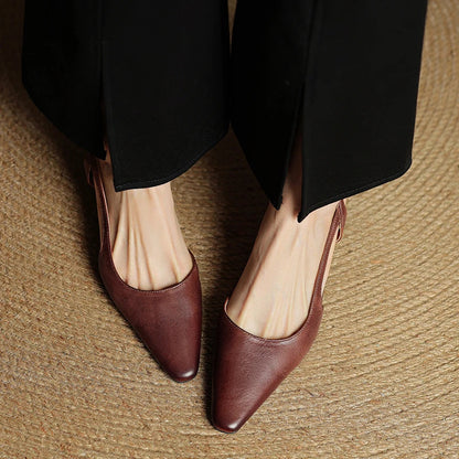 Neera Genuine Leather Slingbacks