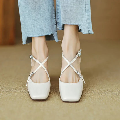 Lilian Genuine Leather Heels