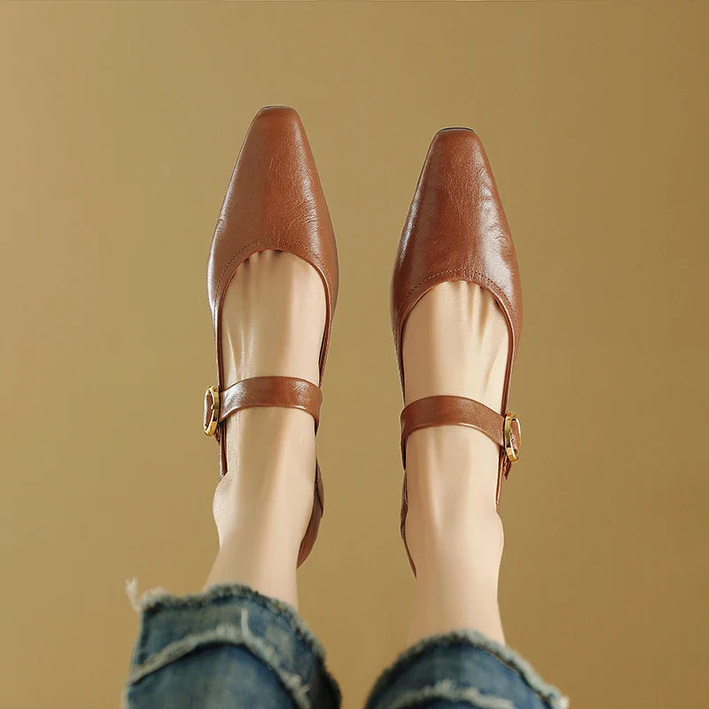 Merlot Genuine Leather Heels