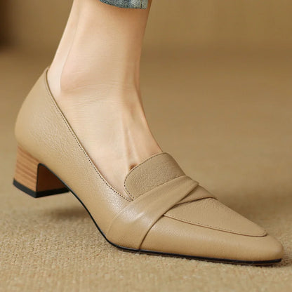 Naira Genuine Leather Pumps