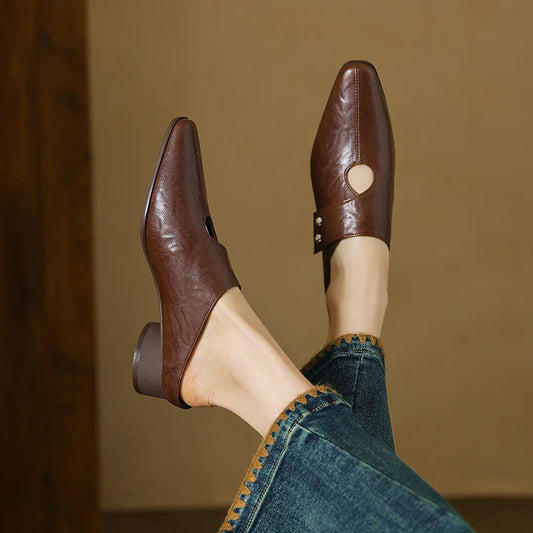 Agnit Genuine Leather Mules