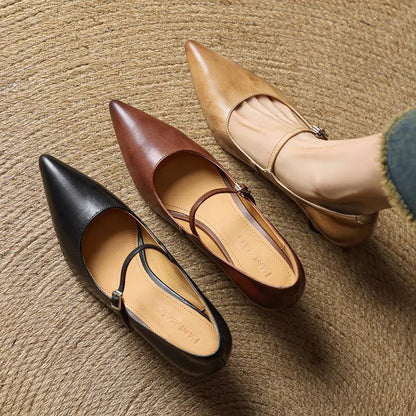 Selene Genuine Leather Pumps