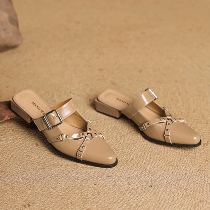 Renly Genuine Leather Slingbacks