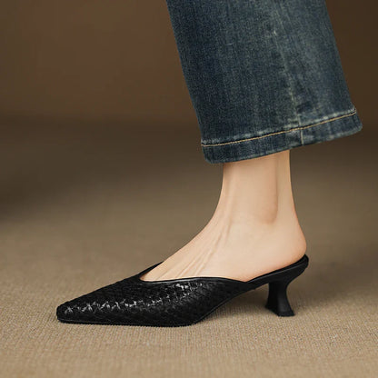 Olivia Genuine Leather Mules