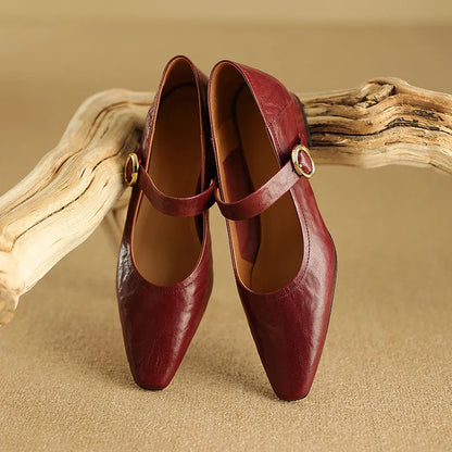 Merlot Genuine Leather Heels