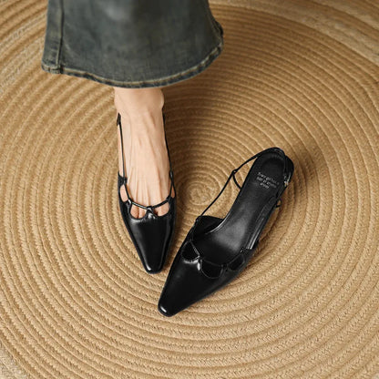 Katie Genuine Leather Slingbacks