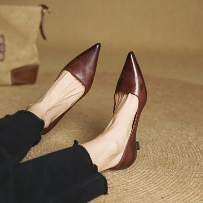 Loria Genuine Leather Heels