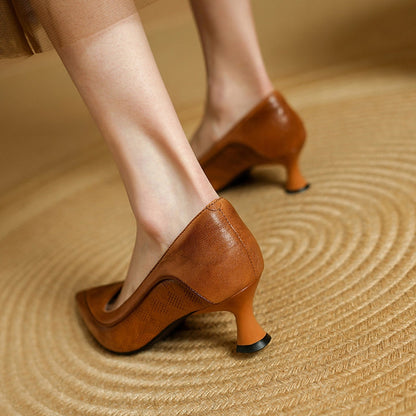 Belle Genuine Leather Heels