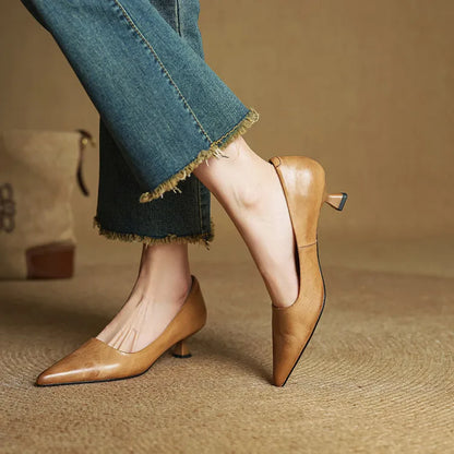 Loria Genuine Leather Heels