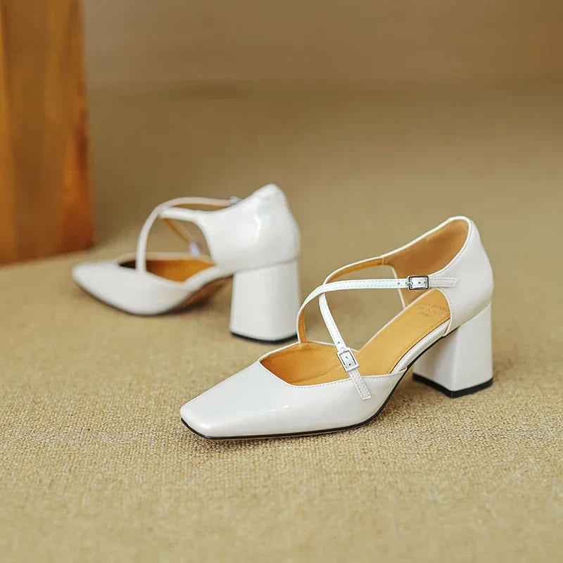 Lilian Genuine Leather Heels