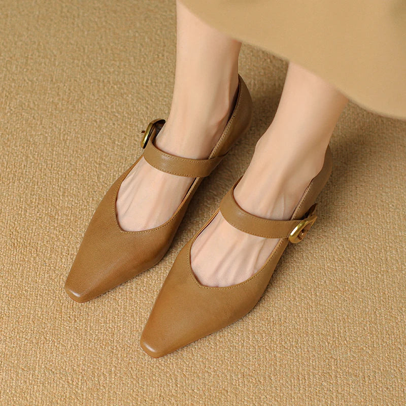 Velma Genuine Leather Heels