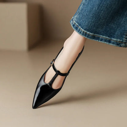 Ileen Genuine Leather Heels